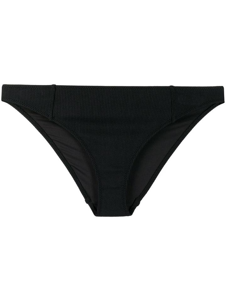 Ganni Ribbed Bikini Bottoms - Black