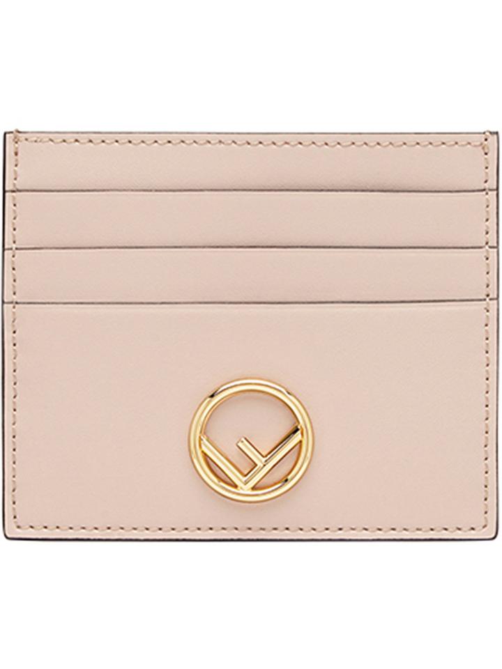 Fendi F Slim Card Holder - Pink & Purple