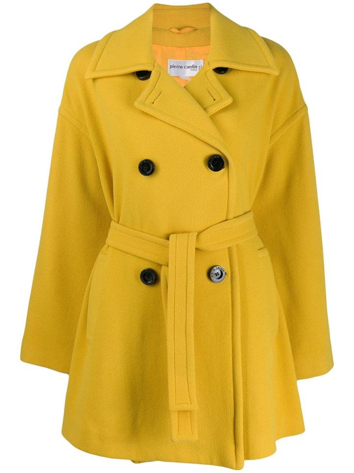 Pierre Cardin Pre-owned 1980s Double-breasted Coat - Yellow