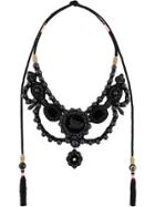 Gucci Beaded Gothic Necklace - Black