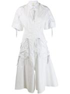 Sportmax Ruched Midi Dress - White