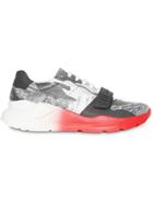 Burberry Dreamscape Print Leather Sneakers - Grey