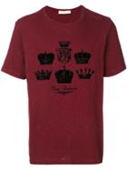 Pierre Balmain Crown Print T-shirt - Pink & Purple