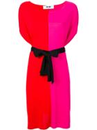 Msgm Split-tone Day Dress - Red