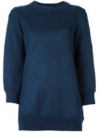 Dsquared2 Knitted Sweatshirt, Women's, Size: Xs, Blue, Polyamide/camel Hair/wool/virgin Wool