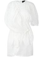 Simone Rocha - Broderie Anglaiise Draped Dress - Women - Cotton/nylon/polyester - 6, White, Cotton/nylon/polyester