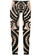 Dsquared2 Tribal Tattoo Leggings, Men's, Size: Medium, Black, Nylon/spandex/elastane