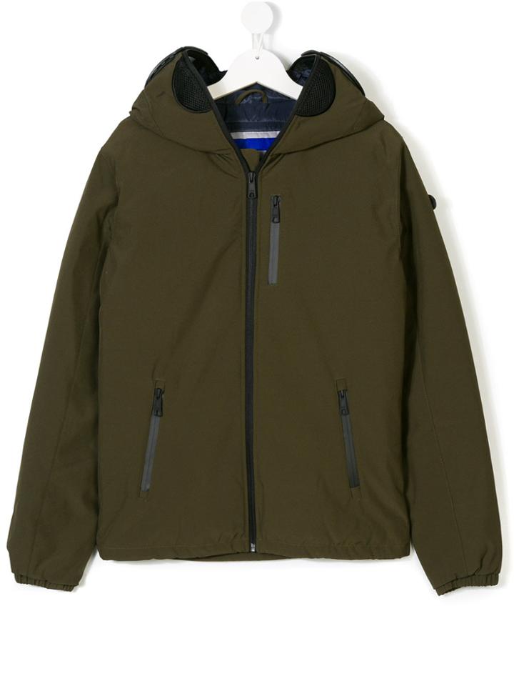 Ai Riders On The Storm Kids Hooded Padded Jacket - Green