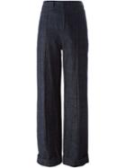 Société Anonyme Wide Leg Denim Trousers, Women's, Size: 46, Blue, Cotton