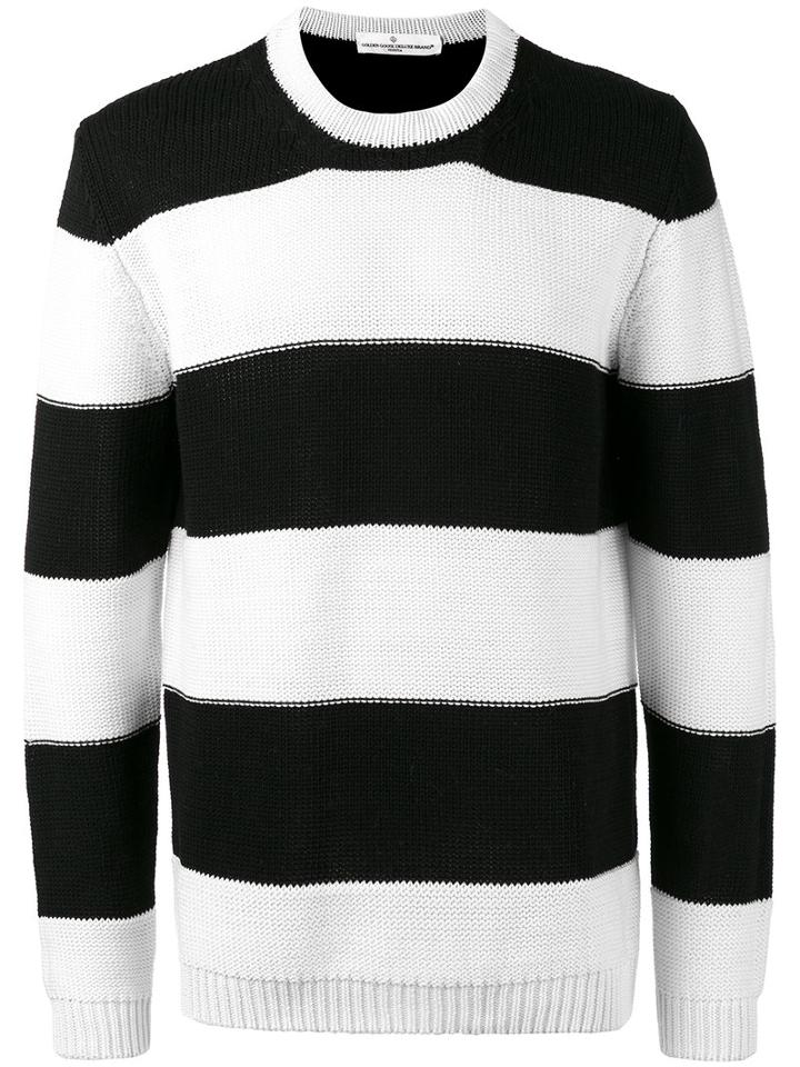 Golden Goose Deluxe Brand Striped Sweater, Men's, Size: Small, Black, Cotton