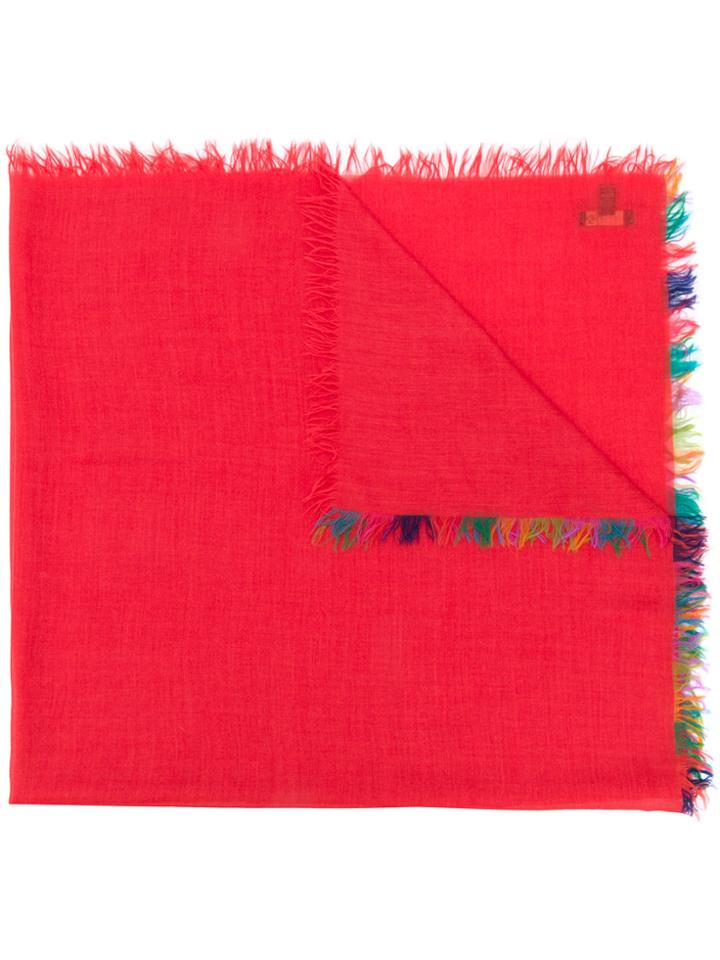 Loro Piana Fringed-hem Scarf - Red