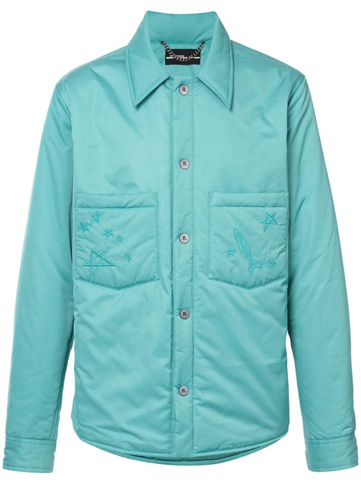 Rochambeau Embroidered Pockets Padded Jacket - Green