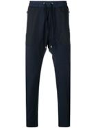 Les Hommes Urban Mesh Detail Track Trousers - Blue
