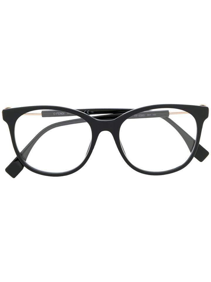 Fendi Eyewear Logo Square-frame Glasses - Black