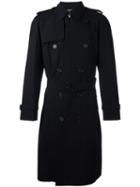 Burberry Medium Westminster Trench Coat, Men's, Size: 48, Black, Cotton/viscose