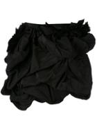 Dsquared2 - Ruffle Mini Skirt - Women - Silk/cotton/polyester - 38, Black, Silk/cotton/polyester
