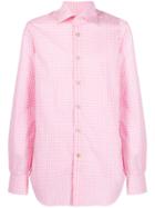 Kiton Gingham Shirt - Pink
