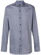 Z Zegna Micro Geometric Print Shirt - Blue