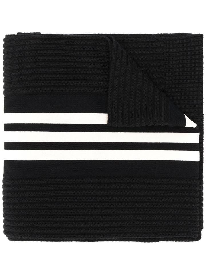 Y-3 3-stripes Ribbed Scarf - Black