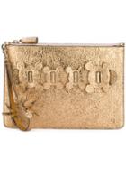 Circulus Large Pouch Clutch - Women - Calf Leather - One Size, Grey, Calf Leather, Anya Hindmarch