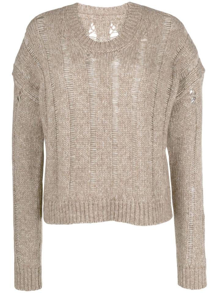 Uma Wang Distressed Ribbed Jumper - Neutrals
