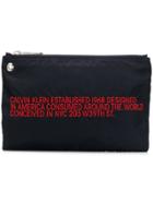 Calvin Klein 205w39nyc Slogan Embroidered Clutch Bag - Blue