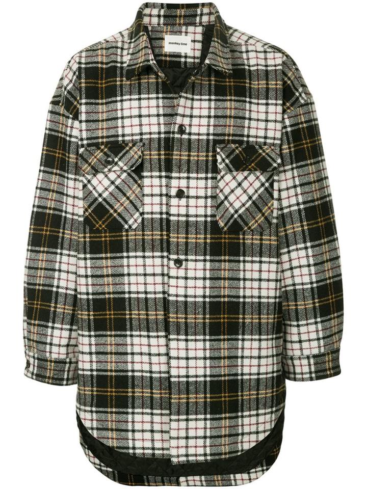 Monkey Time Check Shirt Jacket - Black