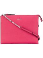 Dkny Flat Top Zip Crossbody Bag - Pink & Purple