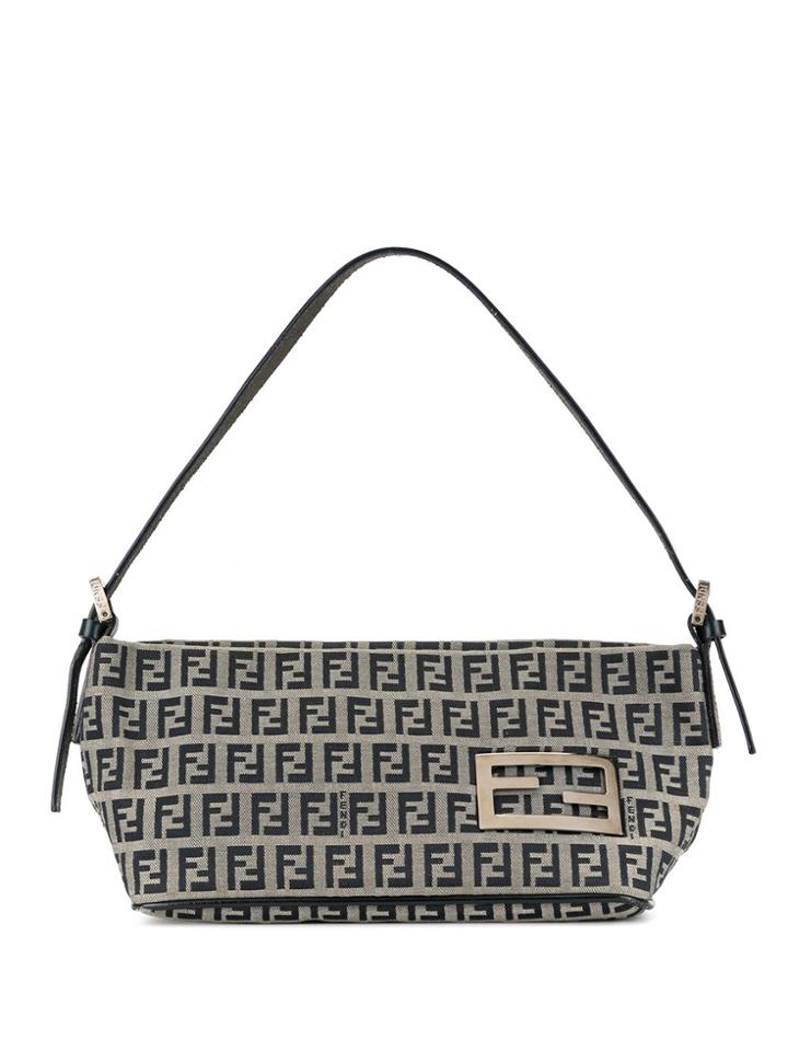 Fendi Pre-owned Zucca Print Shoulder Bag - Grey