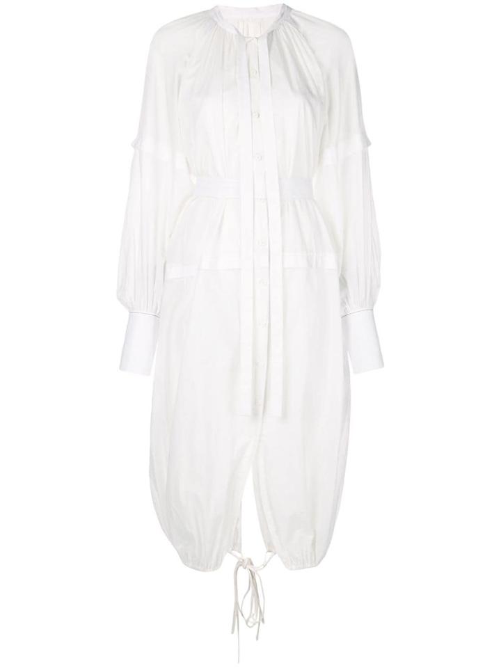 Proenza Schouler Cotton Voile Long Sleeve Dress - White