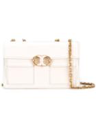 Tory Burch - Logo Buckle Satchel - Women - Calf Leather - One Size, Women's, White, Calf Leather