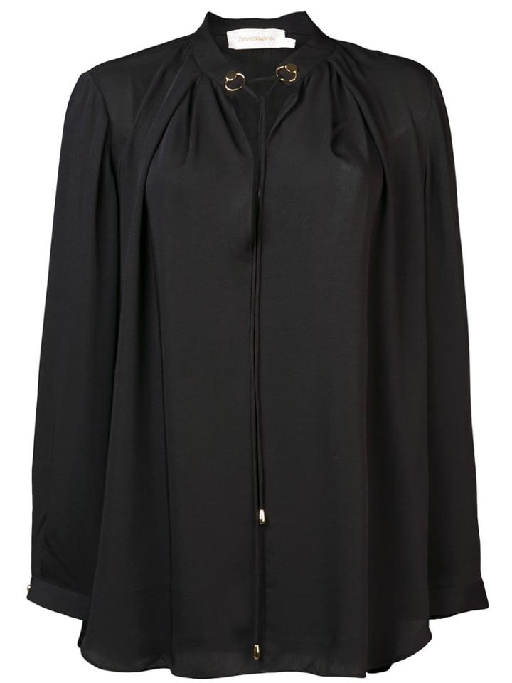Zimmermann Deep V Neck Blouse - Black