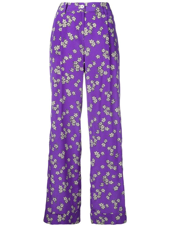 P.a.r.o.s.h. Floral Print Trousers - Purple