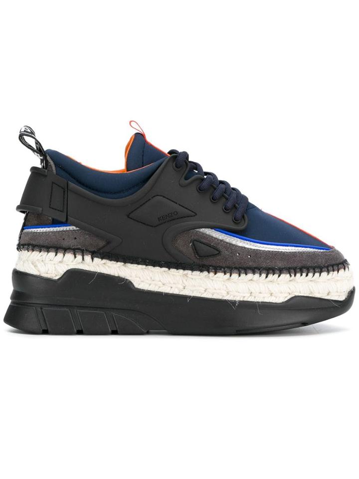 Kenzo Platform Low Top Trainers - Grey