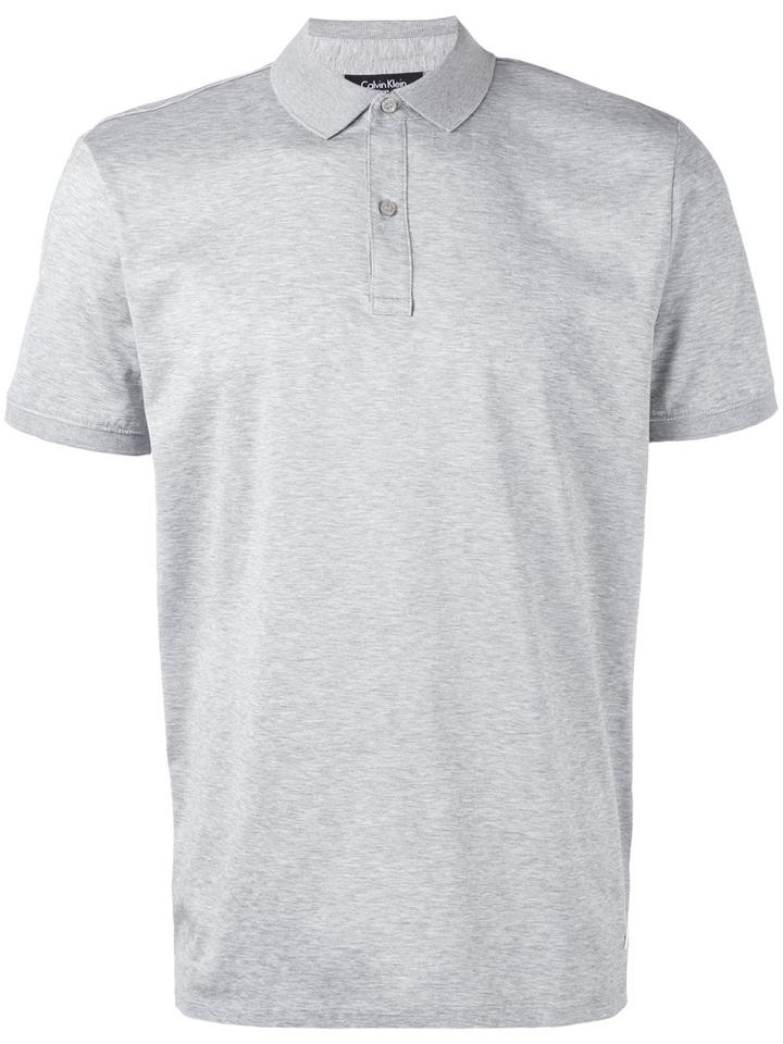 Calvin Klein - Polo Shirt - Men - Cotton - L, Grey, Cotton