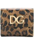 Dolce & Gabbana Small Leopard Print Wallet - Brown