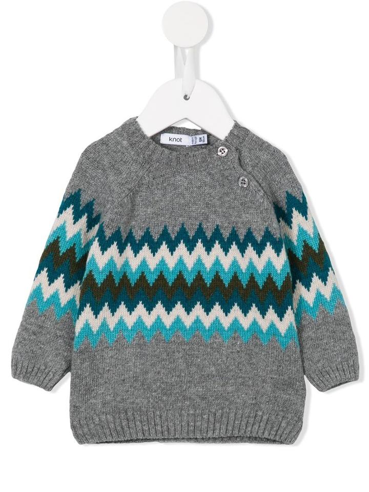 Knot Chevron Striped Jumper, Toddler Boy's, Size: 18 Mth, Grey