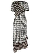 Preen By Thornton Bregazzi Addison Sequin-embellished Diamond Print