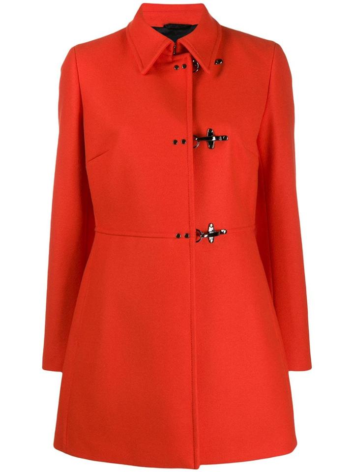 Fay Toggle Fastening Coat - Orange