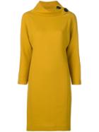 Antonelli Funnel Neck Dress - Yellow