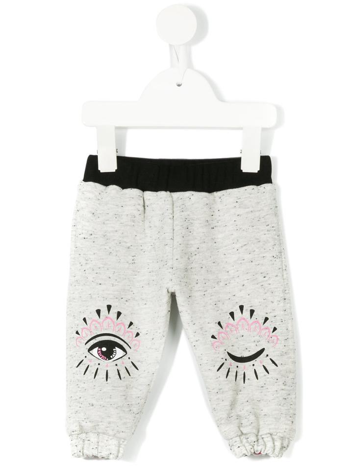 Kenzo Kids - Winking Eye Print Track Pants - Kids - Cotton/polyester - 18 Mth, Grey