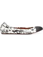 Lanvin Printed Captoe Ballerinas