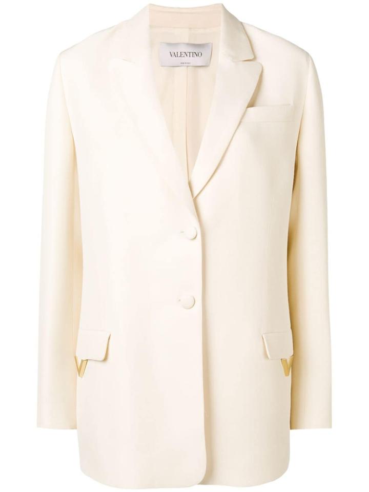 Valentino V Hardware Blazer - White