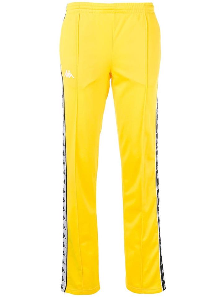 Kappa Logo Stripe Track Pants - Yellow