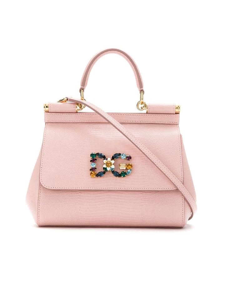 Dolce & Gabbana Mini Sicily Handbag With Crystals - Pink