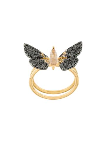 Astley Clarke Magpie Moth Ring - Metallic