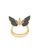 Astley Clarke Magpie Moth Ring - Metallic