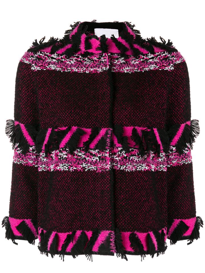 20:52 Patterned Fringed Jacket - Pink & Purple