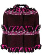 20:52 Patterned Fringed Jacket - Pink & Purple
