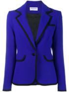 Osman Contrast Trim Jacket, Women's, Size: 10, Blue, Wool